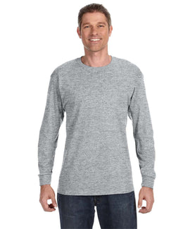 Jerzees DRI-POWER ACTIVE Long Sleeve T-Shirt 29L | Athletic Heather - Front