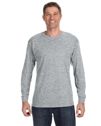 Jerzees DRI-POWER ACTIVE Long Sleeve T-Shirt 29L | Athletic Heather - Front