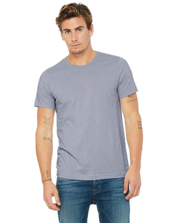 Bella+Canvas Unisex Heather CVC T-Shirt 3001CVC | Heather Blue - Front