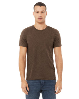 Bella+Canvas Unisex Heather CVC T-Shirt 3001CVC | Heather Brown - Front