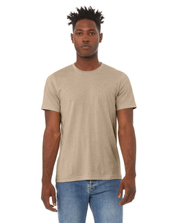 Bella+Canvas Unisex Heather CVC T-Shirt 3001CVC | Heather Tan - Front