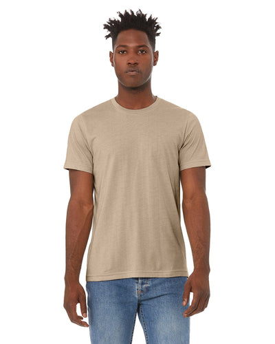 Bella+Canvas Unisex Heather CVC T-Shirt 3001CVC | Heather Tan - Front