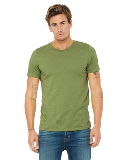 Bella+Canvas Unisex Heather CVC T-Shirt 3001CVC | Heather Green - Front