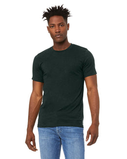 Bella+Canvas Unisex Heather CVC T-Shirt 3001CVC | Heather Emerald - Front