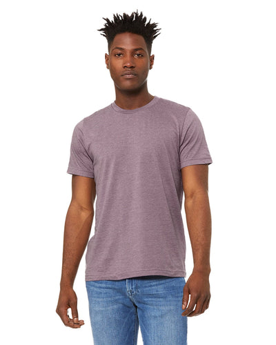 Bella+Canvas Unisex Heather CVC T-Shirt 3001CVC | Heather Purple - Front