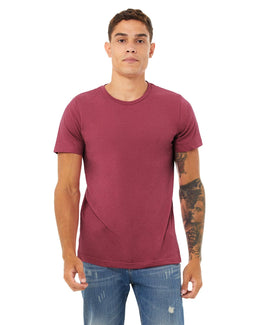 Bella+Canvas Unisex Heather CVC T-Shirt 3001CVC | Hthr Raspberry - Front