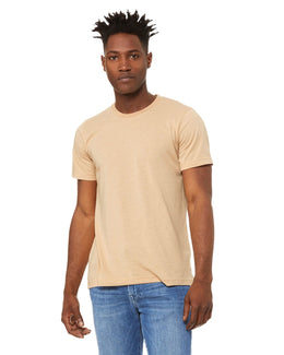 Bella+Canvas Unisex Heather CVC T-Shirt 3001CVC | Heathr Sand Dune - Front