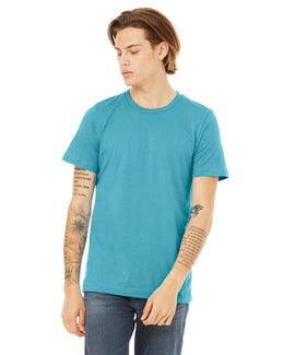 Bella+Canvas Unisex Heather CVC T-Shirt 3001CVC | Heather Aqua - Front