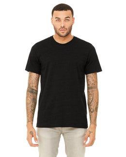 Bella+Canvas Unisex Heather CVC T-Shirt 3001CVC | Black Heather - Front