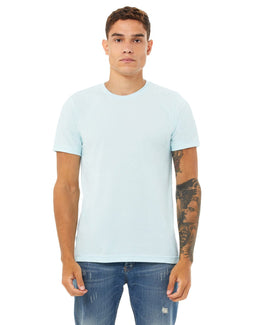 Bella+Canvas Unisex Heather CVC T-Shirt 3001CVC | Heather Ice Blue - Front