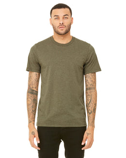 Bella+Canvas Unisex Heather CVC T-Shirt 3001CVC | Heather Olive - Front