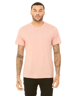 Bella+Canvas Unisex Heather CVC T-Shirt 3001CVC | Heather Peach - Front