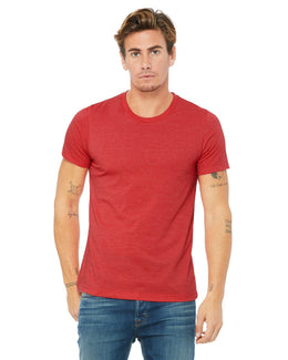 Bella+Canvas Unisex Heather CVC T-Shirt 3001CVC | Heather Red - Front