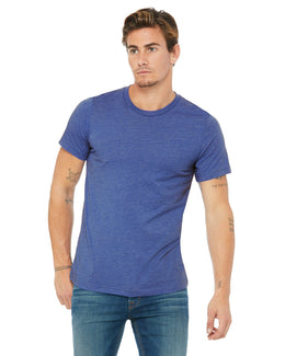 Bella+Canvas Unisex Heather CVC T-Shirt 3001CVC | Hthr True Royal - Front