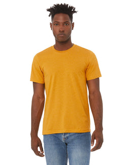 Bella+Canvas Unisex Heather CVC T-Shirt 3001CVC | Heather Mustard - Front
