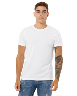 Bella+Canvas Unisex Heather CVC T-Shirt 3001CVC | Solid Wht Blend - Front