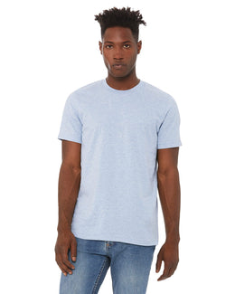 Bella+Canvas Unisex Heather CVC T-Shirt 3001CVC | Hthr Prism Blue - Front