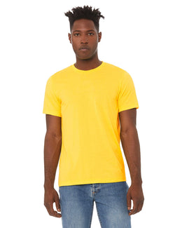 Bella+Canvas Unisex Heather CVC T-Shirt 3001CVC | Heather Yellow - Front
