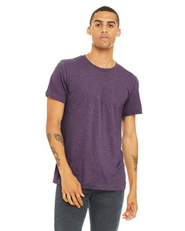 Bella+Canvas Unisex Heather CVC T-Shirt 3001CVC | Hthr Team Purple - Front