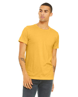 Bella+Canvas Unisex Heather CVC T-Shirt 3001CVC | Hthr Yellow Gold - Front