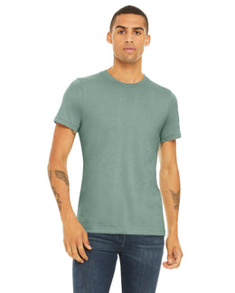 Bella+Canvas Unisex Heather CVC T-Shirt 3001CVC | Hthr Dusty Blue - Front
