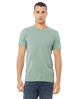 Bella+Canvas Unisex Heather CVC T-Shirt 3001CVC | Hth Prsm Dsty Bl - Front