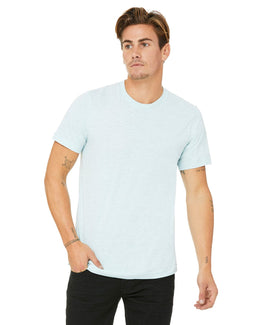 Bella+Canvas Unisex Heather CVC T-Shirt 3001CVC | Hth Prsm Ice Blu - Front