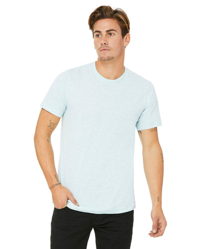 Bella+Canvas Unisex Heather CVC T-Shirt 3001CVC | Hth Prsm Ice Blu - Front