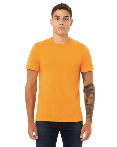 Bella+Canvas Unisex Heather CVC T-Shirt 3001CVC | Heathr Marmalade - Front