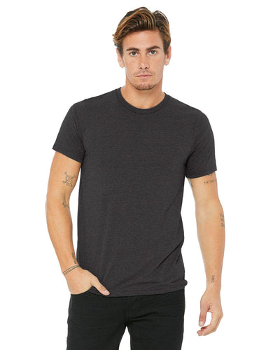 Bella+Canvas Unisex Made in the USA Short Sleeve T-Shirt 3001U | Drk Grey Heather - Front