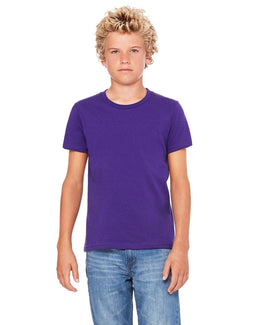 Bella+Canvas Youth Short Sleeve T-Shirt 3001Y | Team Purple - Front