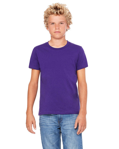 Bella+Canvas Youth Short Sleeve T-Shirt 3001Y | Team Purple - Front