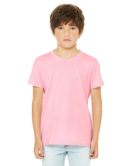 Bella+Canvas Youth Short Sleeve T-Shirt 3001Y | Pink - Front