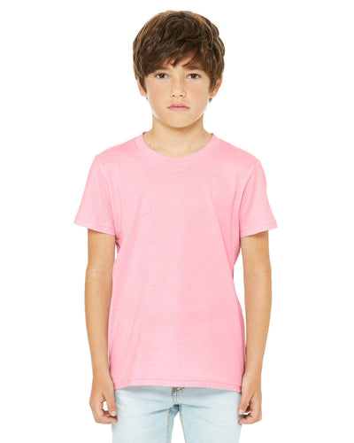 Bella+Canvas Youth Short Sleeve T-Shirt 3001Y | Pink - Front
