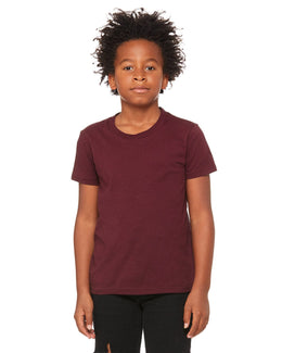 Bella+Canvas Youth Short Sleeve T-Shirt 3001Y | Maroon - Front