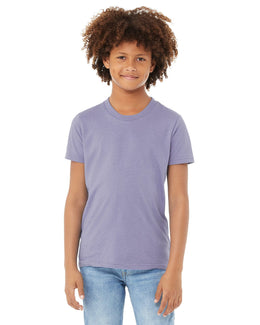 Bella+Canvas Youth Short Sleeve T-Shirt 3001Y | Dark Lavender - Front