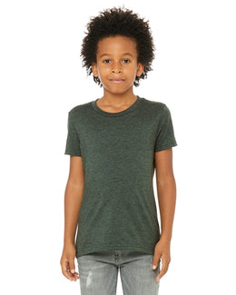 Bella+Canvas Youth Short Sleeve T-Shirt 3001Y | Heather Forest - Front