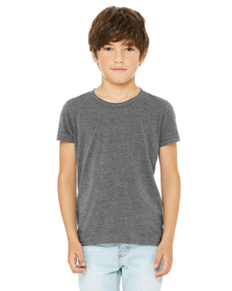 Bella+Canvas Youth CVC Jersey T-Shirt 3001YCV | Deep Heather - Front