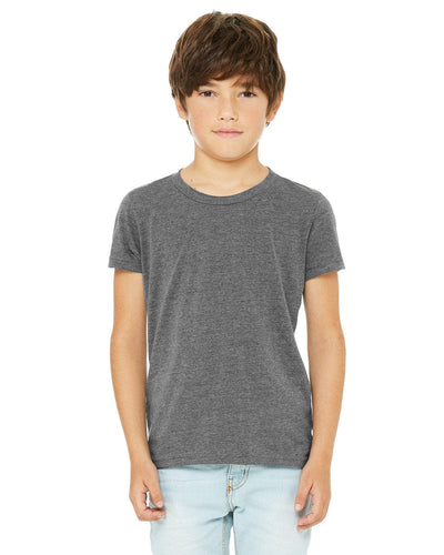 Bella+Canvas Youth CVC Jersey T-Shirt 3001YCV | Deep Heather - Front