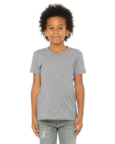 Bella+Canvas Youth CVC Jersey T-Shirt 3001YCV | Athletic Heather - Front