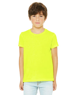 Bella+Canvas Youth CVC Jersey T-Shirt 3001YCV | Neon Yellow - Front