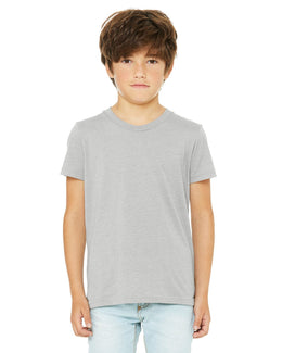 Bella+Canvas Youth CVC Jersey T-Shirt 3001YCV | Heather Stone - Front