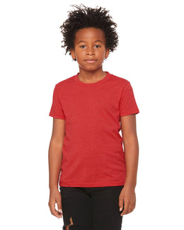 Bella+Canvas Youth CVC Jersey T-Shirt 3001YCV | Heather Red - Front