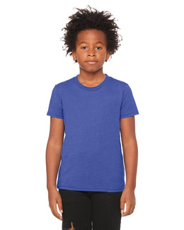 Bella+Canvas Youth CVC Jersey T-Shirt 3001YCV | Heather True Roy - Front