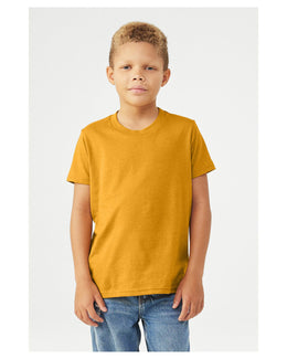 Bella+Canvas Youth CVC Jersey T-Shirt 3001YCV | Heather Mustard - Front