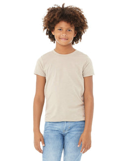 Bella+Canvas Youth CVC Jersey T-Shirt 3001YCV | Heather Dust - Front