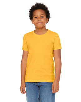 Bella+Canvas Youth CVC Jersey T-Shirt 3001YCV | Hthr Yllow Gold - Front