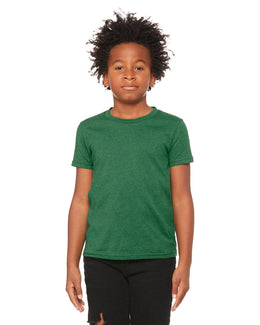 Bella+Canvas Youth CVC Jersey T-Shirt 3001YCV | Hthr Grass Green - Front