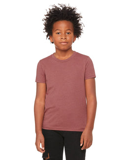 Bella+Canvas Youth CVC Jersey T-Shirt 3001YCV | Heather Mauve - Front