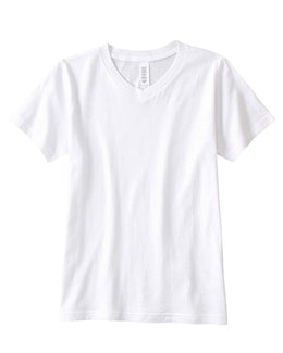 Bella+Canvas Youth V-Neck T-Shirt 3005Y | White - Front
